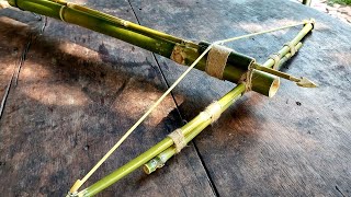 Make crossbows and arrows from bamboo  slingshot 07 [upl. by Marilin]