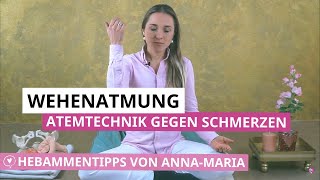 Atmung Geburt ♥️ Atemtechniken gegen Schmerzen  Geburtsvorbereitungskurs mit AnnaMaria [upl. by Nairred]