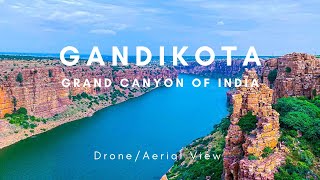 Gandikota Drone Shots  Aerial View  Grand Canyon of India [upl. by Bogart]