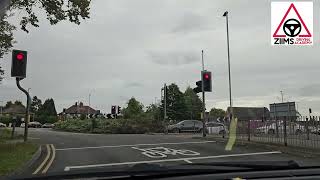 South Wigston test centre Porkpie Roundabout from Saffron Lane 3rd exit [upl. by Ilarin]