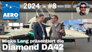 AERO 2024 8  Diamond DA42 präsentiert von Micke Lang  Zweimot mit Austro Engine Diesel [upl. by Olia85]