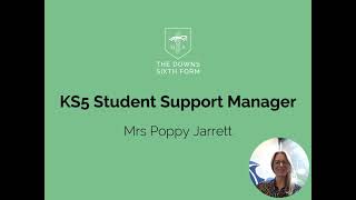 Our Student Support Manager Mrs Jarrett The Downs Sixth Form 2024 [upl. by Nnaeiram651]