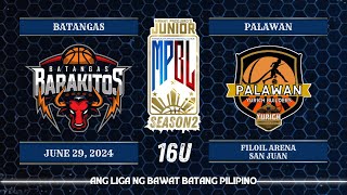 Junior MPBL Season 2  Batangas Barakitos VS Palawan Yurich Builders  16U [upl. by Coveney]