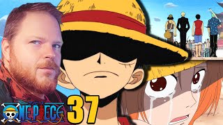 Luffy Gives Nami His Hat  The Walk to Arlong ParkWOW  One Piece Anime Reaction Episode 37 [upl. by Wennerholn]