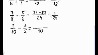 Zbrajanje i oduzimanje razlomaka 01osnove [upl. by Devaj296]