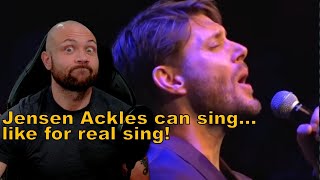 Jensen Ackles Singing Reaction  Radio Company Drowning [upl. by Aynatan]