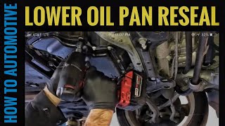 How To Replace Or Reseal The Lower Oil Pan On A 20082014 Mercedes C300 W204 [upl. by Lauraine]