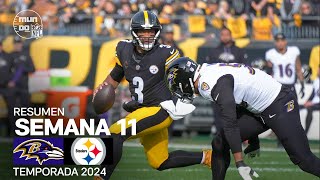 Baltimore Ravens vs Pittsburgh Steelers  Resumen NFL en español  Semana 11  NFL Highlights 2024 [upl. by Seys]