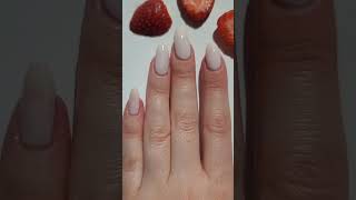 Strawberry Milk Nails✨️🍓By Emily  BeautyGARDE Manicure [upl. by Udela]