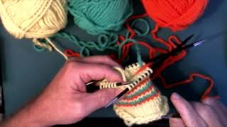 Three Color Helical Striped Knitting Tutorial [upl. by Vadim221]