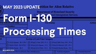 Form I130 Processing Times  May 2023 Update [upl. by Elcin293]