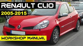 RENAULT CLIO III 20052015 Workshop Service Repair Manual  English  PDF Download [upl. by Arolf]