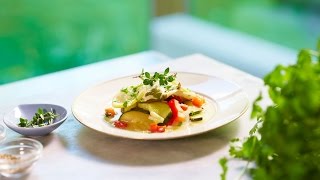 Recette Bar Oméga et courgettes en papillote [upl. by Koziarz]