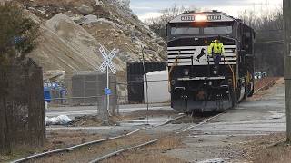 Industrial Spur Railroading  Chasing a NS Rock Train [upl. by Vinny]