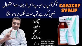 CARICEF Syrup Used for In Urdu  Cefixime Syrup Uses cefixime [upl. by Hpeseoj]