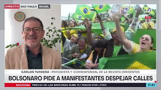 Bolsonaro pide a manifestantes despejar calles en Brasil [upl. by Squire]