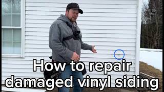 How to repair damaged vinyl siding [upl. by Arraeit]