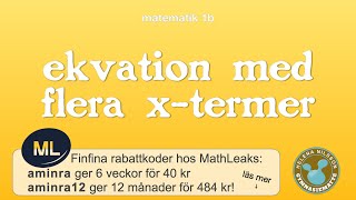 1b 313 ekvation med flera xtermer [upl. by Henleigh]