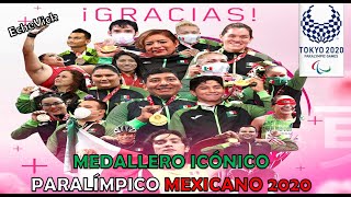 Medallero ICÓNICO PARALÍMPICO MEXICANO 2020 [upl. by Anitac]