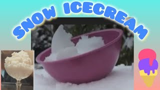 HOW TO MAKE SNOW ICE CREAM 🍨 5 MINUTES [upl. by Graff]