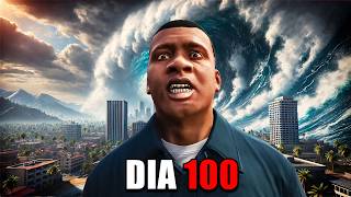 SOBREVIVÍ 100 DÍAS a un TSUNAMI en GTA 5 Pelicula [upl. by Willman]