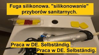 Fuga silikonowa quotsilikonowaniequot przyborów sanitarnych [upl. by Hcra]