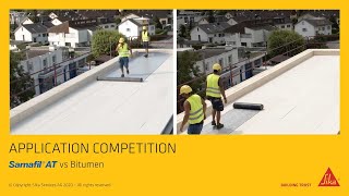 Sarnafil® ATBitumen  Application competition [upl. by Etteuqaj]