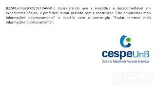 CESPEUnB  REDAÇÃO OFICIAL Questão Resolvida 012 [upl. by Elfrida37]