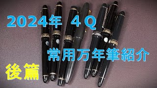 常用万年筆紹介・2024年 4Q【後篇】：趣味として常用している万年筆たち [upl. by Atinauq577]