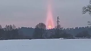 Strange Phenomenon Sighted Over Carnikava Latvia  January 17 2021 [upl. by Namyaw]