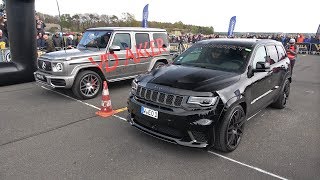 MercedesBenz G63 AMG vs Jeep Trackhawk Manhart GC800 [upl. by Chapa]