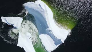 4K Raw drone footage of Newfoundland iceberg part 1 of 10 [upl. by Suez710]