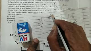 11th Bifocal Electronics Chapter 1Source of power  Lect 13 Internal impedance [upl. by Eiduj]