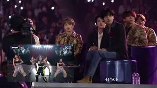 HD BTS Reaction to Mamamoo at MAMA 2019 Full [upl. by Narcissus]