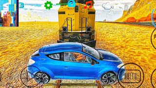 Exciting Train Collision with Car in an Android Game [upl. by Eeliram486]