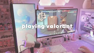 playing valorant on my cozy pc 🎮🎧  asmr lofi music gaming [upl. by Kaden664]