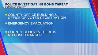 Somerset County election voter buildings evacuated after bomb threat [upl. by Leakim]