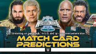 WWE WrestleMania XL  Card Predictions v2 [upl. by Nalod]