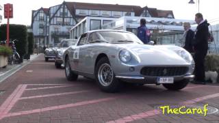 Zoute Grand Prix 2012  Arrival Classic cars  DB4 Zagato 275 GTB 300 SL [upl. by Ahsytal]