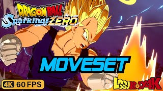 Vegeta ZEnd Moveset DRAGON BALL Sparking ZERO  4K 60FPS [upl. by Adnarym]