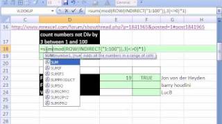 Excel Magic Trick 261 Random Num 1 100 Not Divisible By 3 [upl. by Cirdec711]