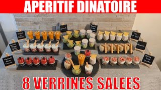 APERITIF EN VERRINE BUFFET DE 8 VERRINES SALEES APERITIF POUR FETE BANQUET APERITIF DINATOIRE [upl. by Voorhis]