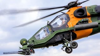 T129 ATAK at Farnborough Airshow 2014 Flight Demo [upl. by Ulu]