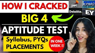 🔥How i cracked Aptitude Test in 1 week  BIG 4 Aptitude Test  FREE Resources 🔥 [upl. by Nelle]