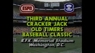 19840702  Cracker Jack Old Timers Baseball Classic with George Grande amp Jack Brickhouse ESPN [upl. by Atwahs]