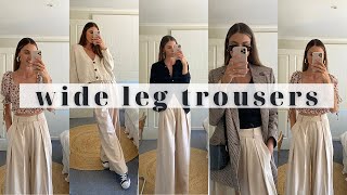 Styling WIDE LEG TROUSERS multiple ways [upl. by Marolda]