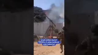 IDF soldiers aiming the trebuchet at the Lebanon border [upl. by Olbap]