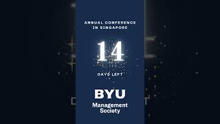 Countdown to the BYU Management Society Asia Annual Conference – 14 Days Left [upl. by Neirb]