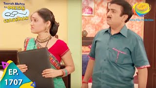 Taarak Mehta Ka Ooltah Chashmah  Episode 1707  Full Episode [upl. by Farny219]