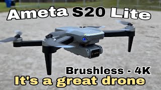 Ameta S20 Lite  Brushless Mini Drone Test Flight Great Budget Beginner drone from Amazon dji neo [upl. by Klug]